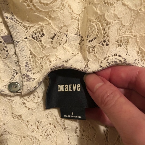 Anthropologie Mauve Lace Top - Picture 8 of 16